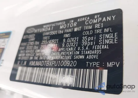 2023 Genesis Gv70 2.5T Awd z USA, uszkodzony, nr VIN KMUMADTBXPU100920